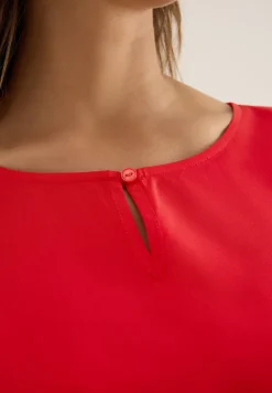 Bluse in Unifarbe