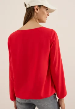 Bluse in Unifarbe