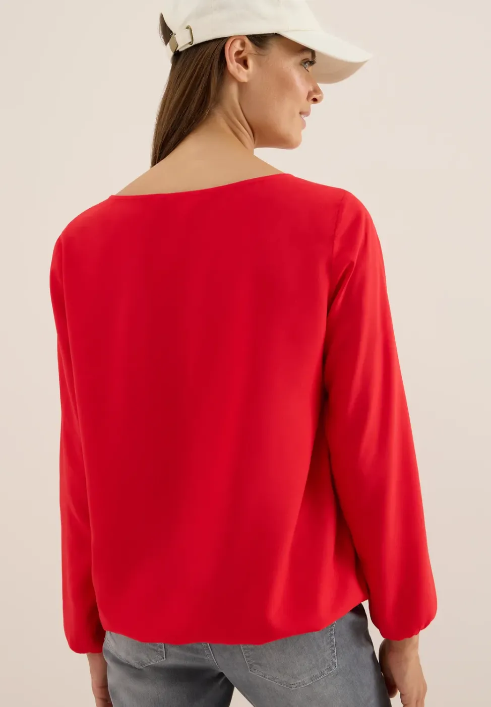Bluse in Unifarbe
