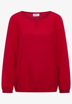 Bluse in Unifarbe