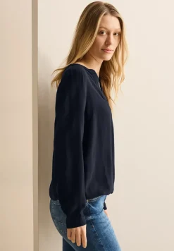Bluse in Unifarbe