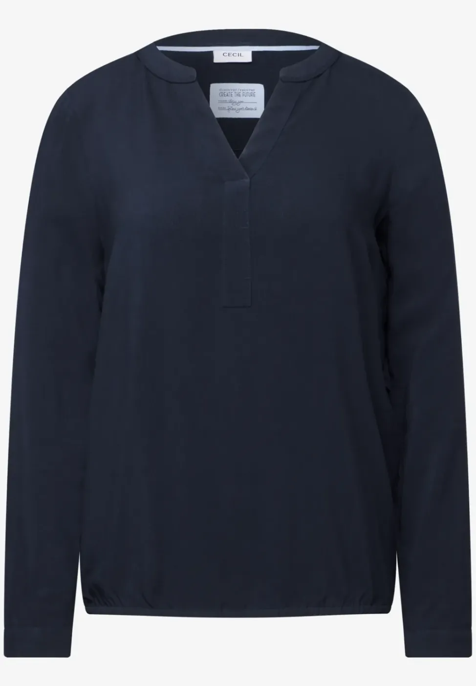 Bluse in Unifarbe