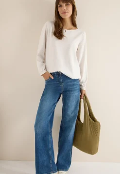 Bluse in Unifarbe
