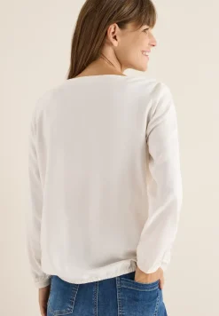 Bluse in Unifarbe