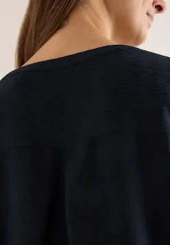 Bluse in Unifarbe
