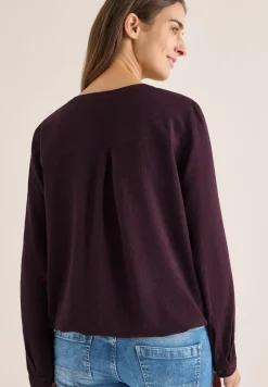 Bluse in Unifarbe