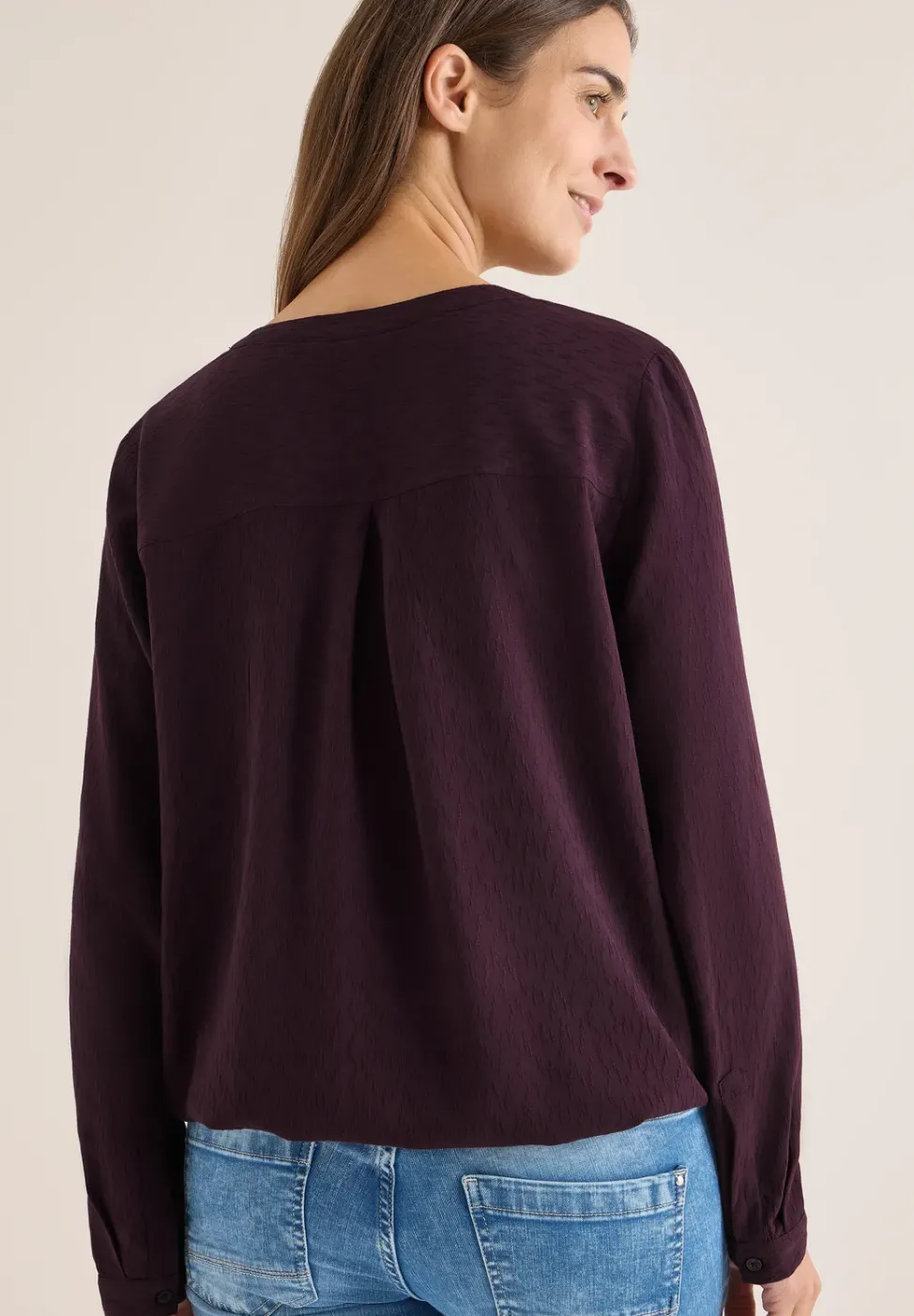 Bluse in Unifarbe