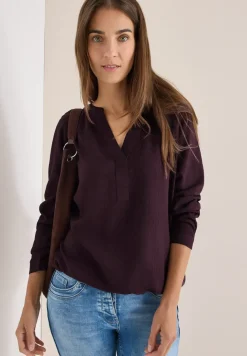 Bluse in Unifarbe
