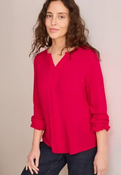 Bluse in Unifarbe