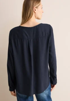 Bluse in Unifarbe