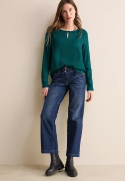 Bluse in Unifarbe