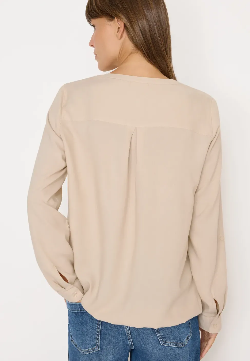 Bluse in Unifarbe