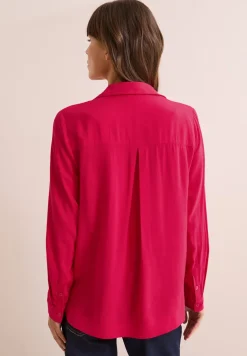 Bluse in Unifarbe