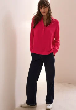 Bluse in Unifarbe