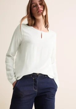 Bluse in Unifarbe