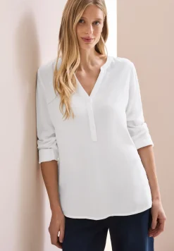 Bluse in Unifarbe