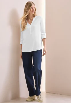 Bluse in Unifarbe