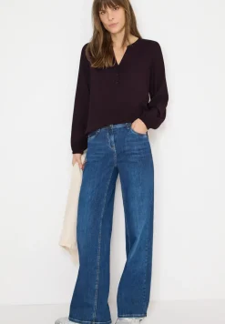 Bluse in Unifarbe