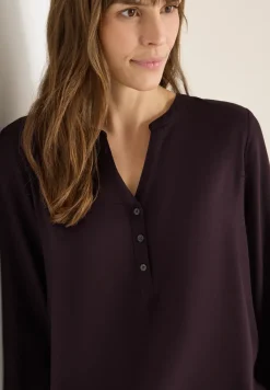Bluse in Unifarbe