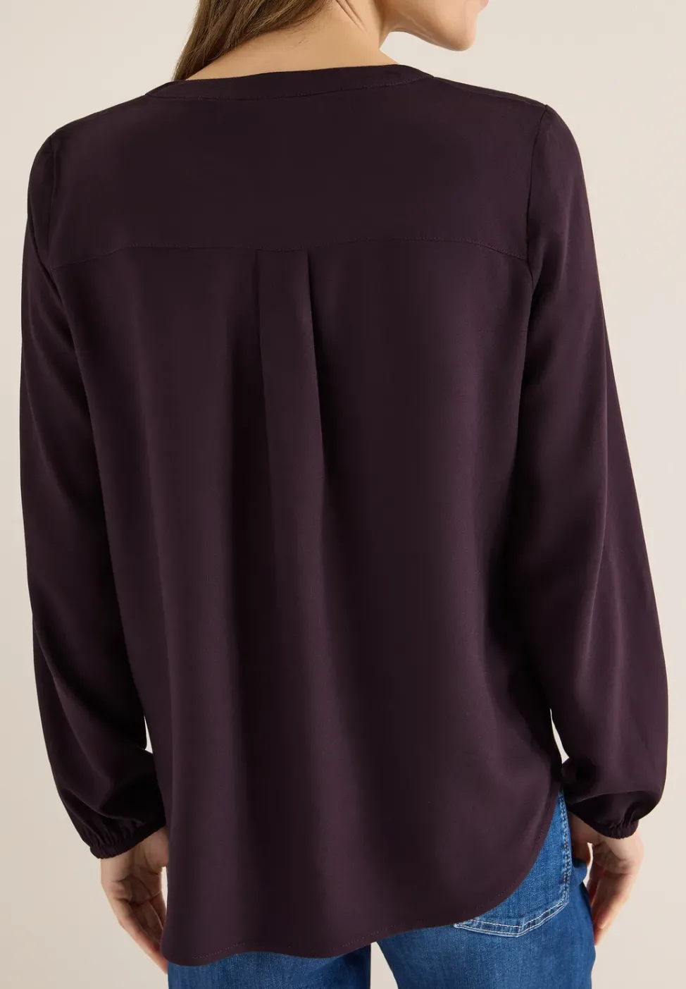 Bluse in Unifarbe