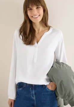 Bluse in Unifarbe
