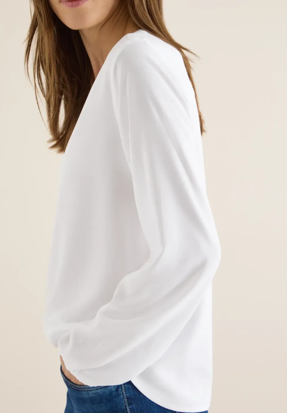 Bluse in Unifarbe