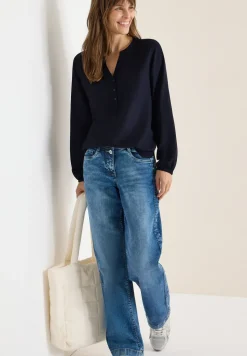Bluse in Unifarbe
