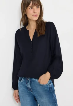 Bluse in Unifarbe