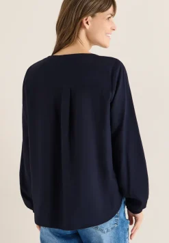 Bluse in Unifarbe