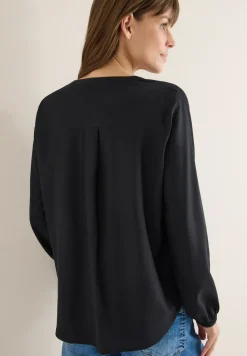 Bluse in Unifarbe