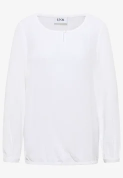 Bluse in Unifarbe