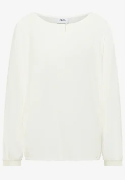 Bluse in Unifarbe