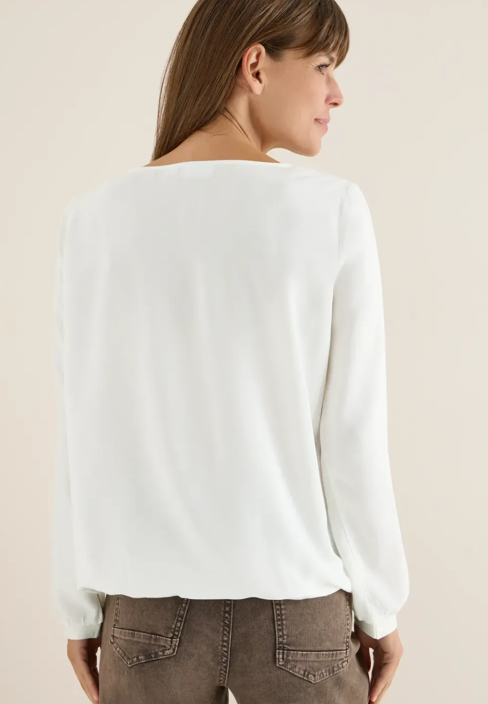 Bluse in Unifarbe