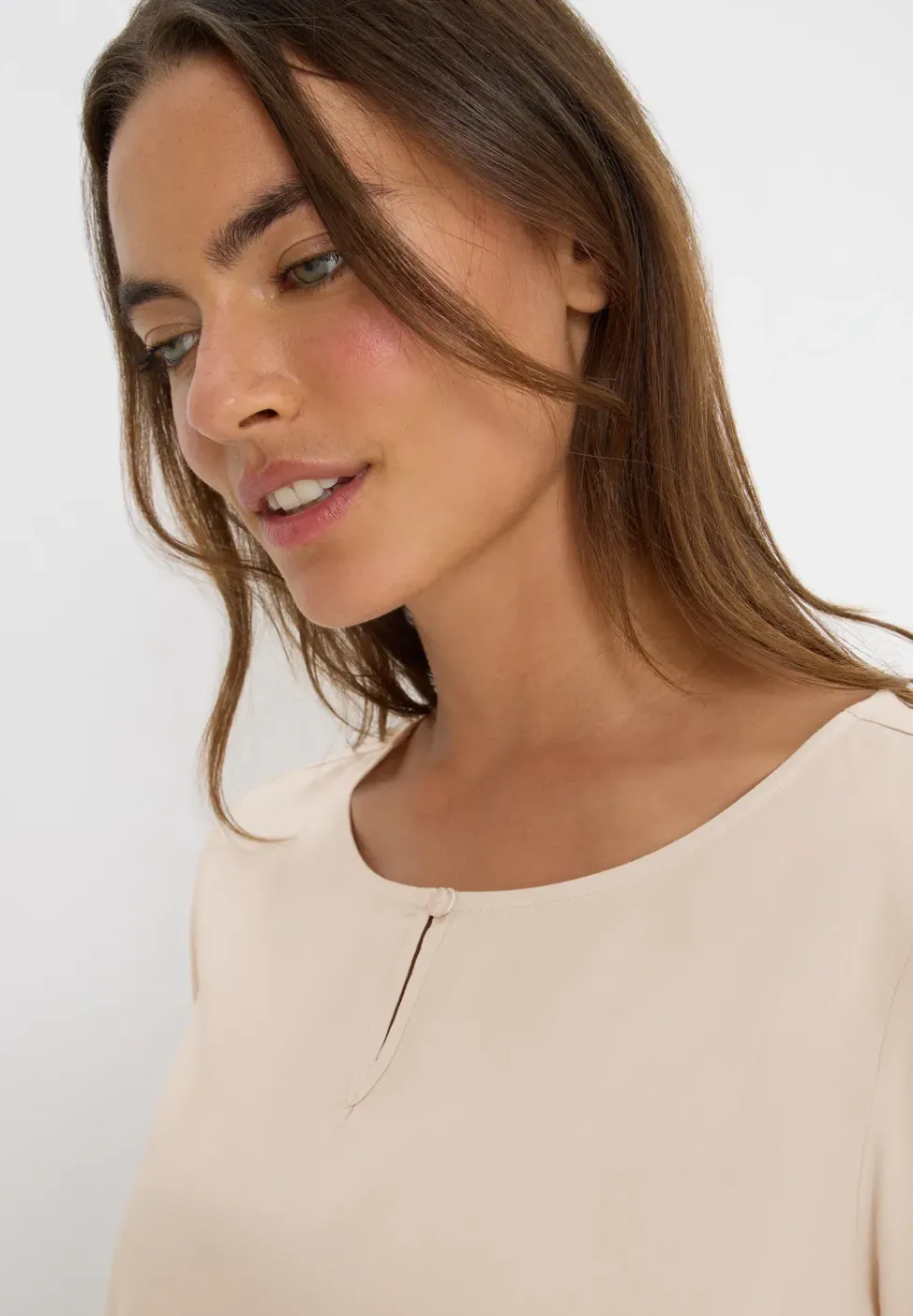 Bluse in Unifarbe