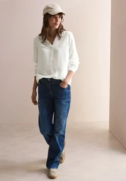 Bluse in Unifarbe