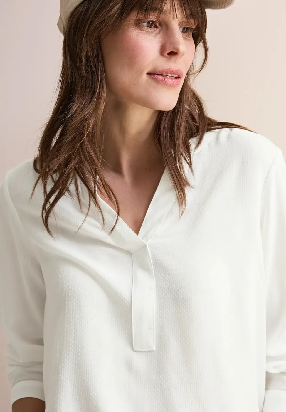 Bluse in Unifarbe