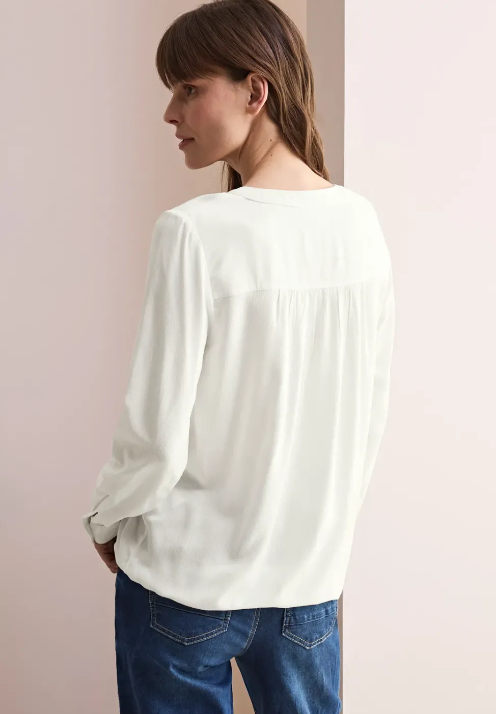 Bluse in Unifarbe