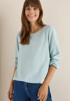 Bluse in Unifarbe