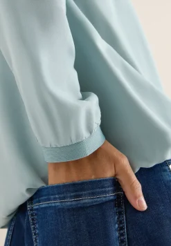 Bluse in Unifarbe