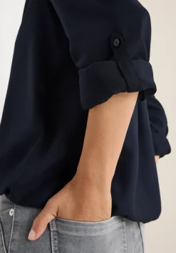 Bluse in Unifarbe