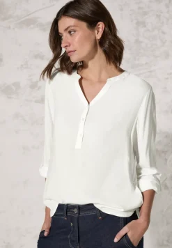Bluse in Unifarbe