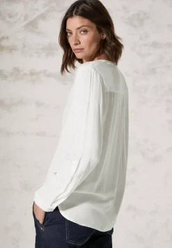 Bluse in Unifarbe