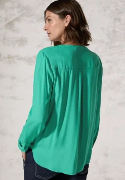 Bluse in Unifarbe