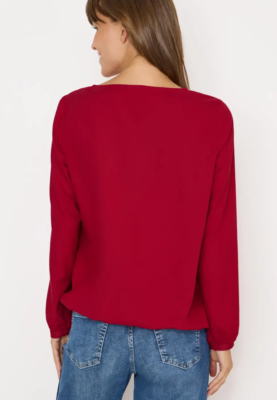 Bluse in Unifarbe