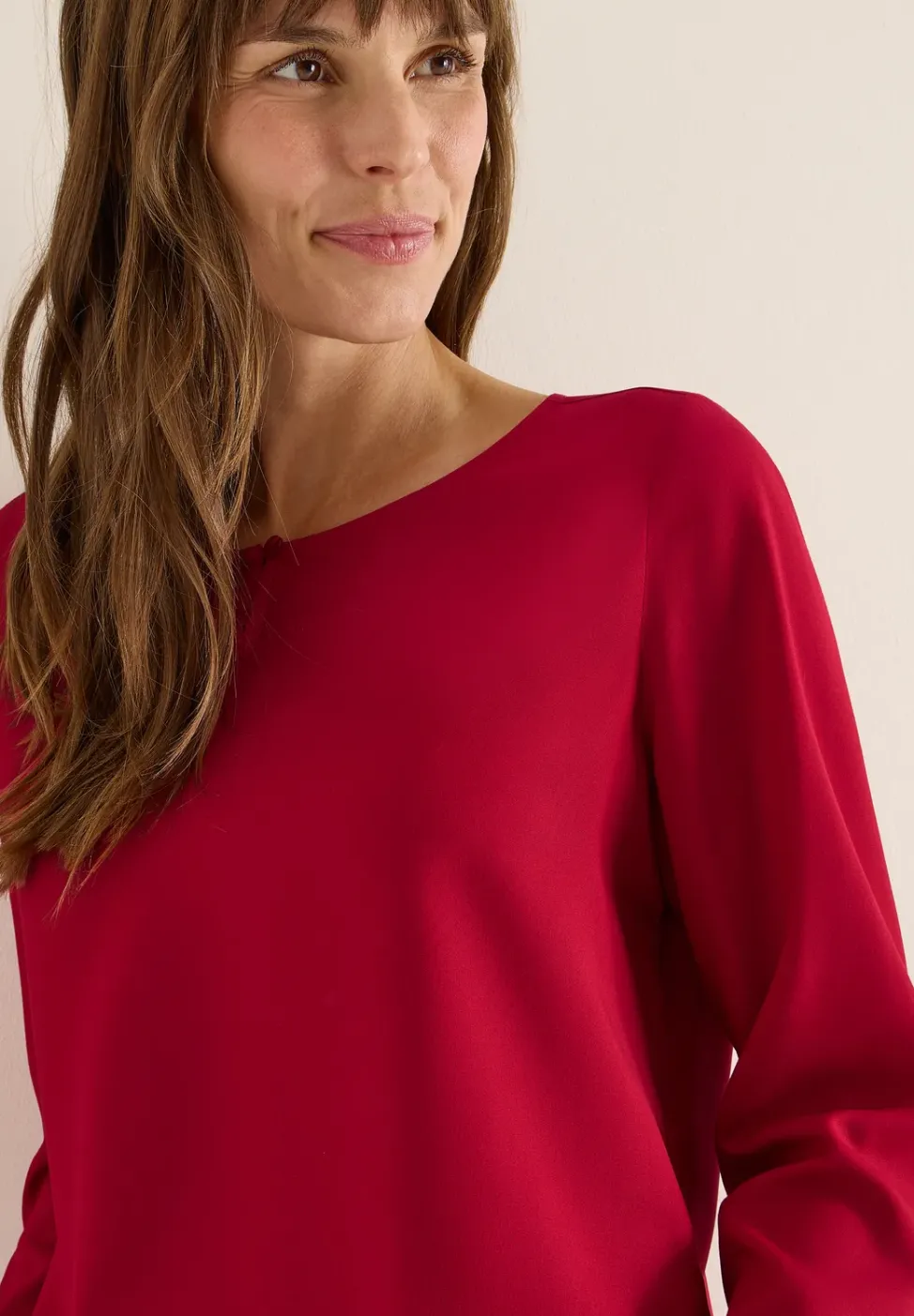 Bluse in Unifarbe