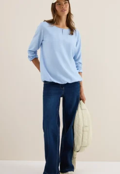 Bluse in Unifarbe