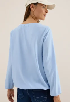 Bluse in Unifarbe
