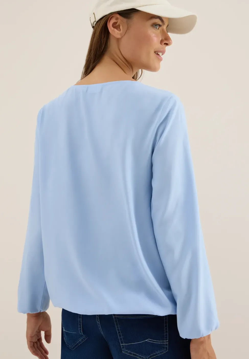 Bluse in Unifarbe