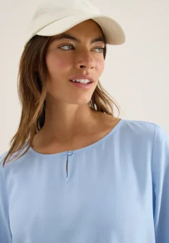 Bluse in Unifarbe