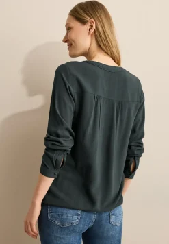Bluse in Unifarbe